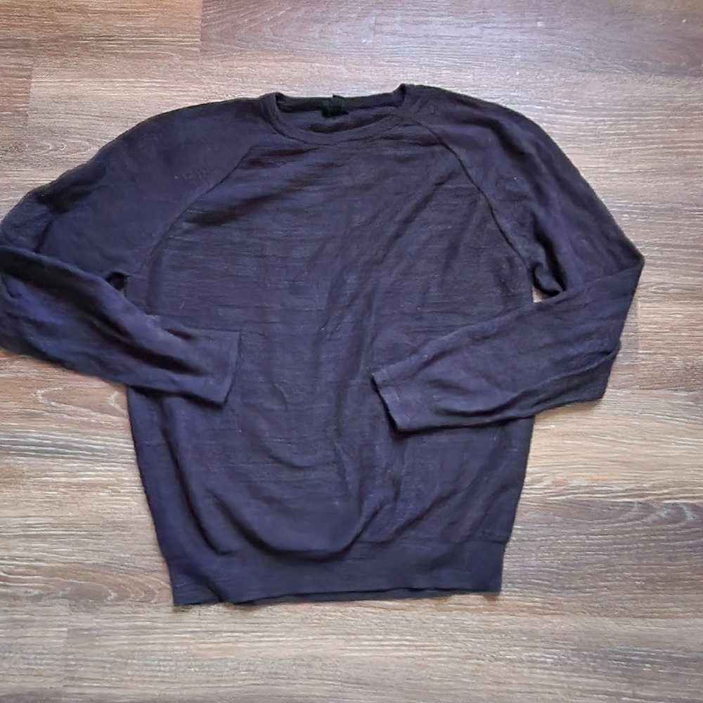 J Crew Sweater Mens XL Slim Fit Rugged Cotton Navy Speckled Crewneck Preppy